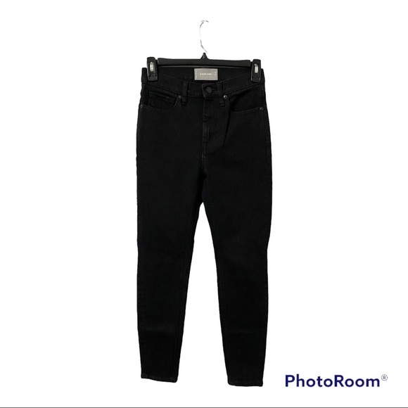 Everlane Black High rise Skinny Jeans; size 24 - Picture 4 of 6